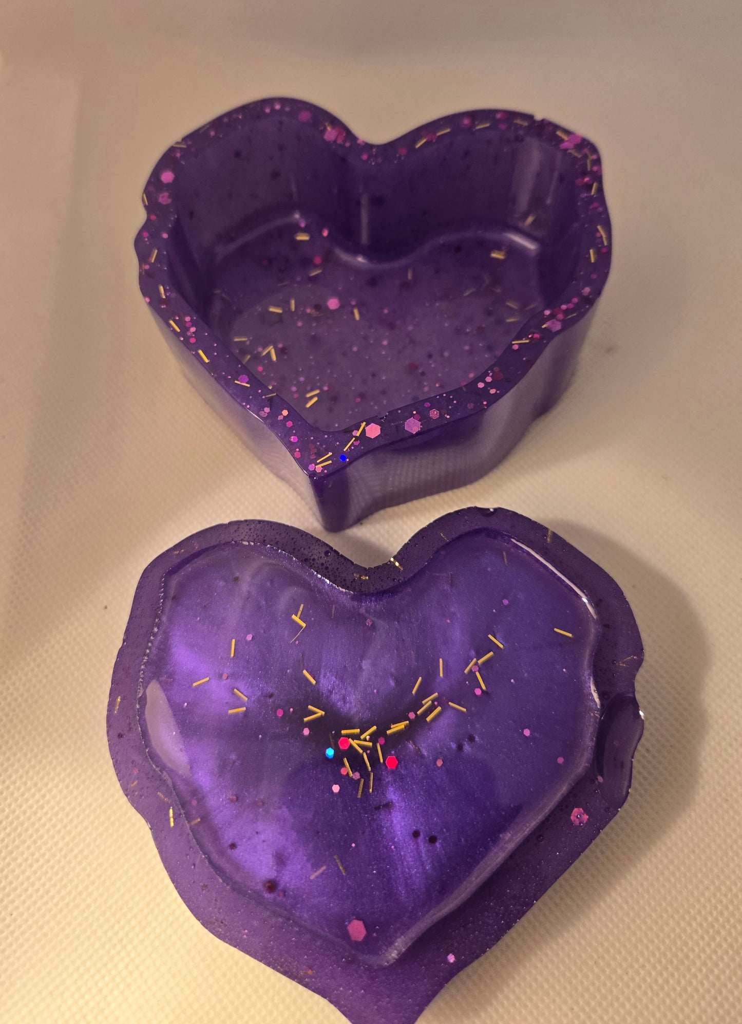 PURPLE HEART SHAPED JEWELRY BOX 💜