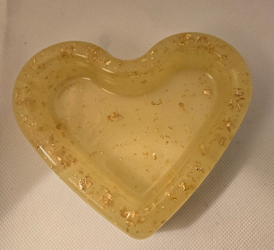 BEAUTIFUL YELLOW& GOLD FLAKE ASHTRAY 💛
