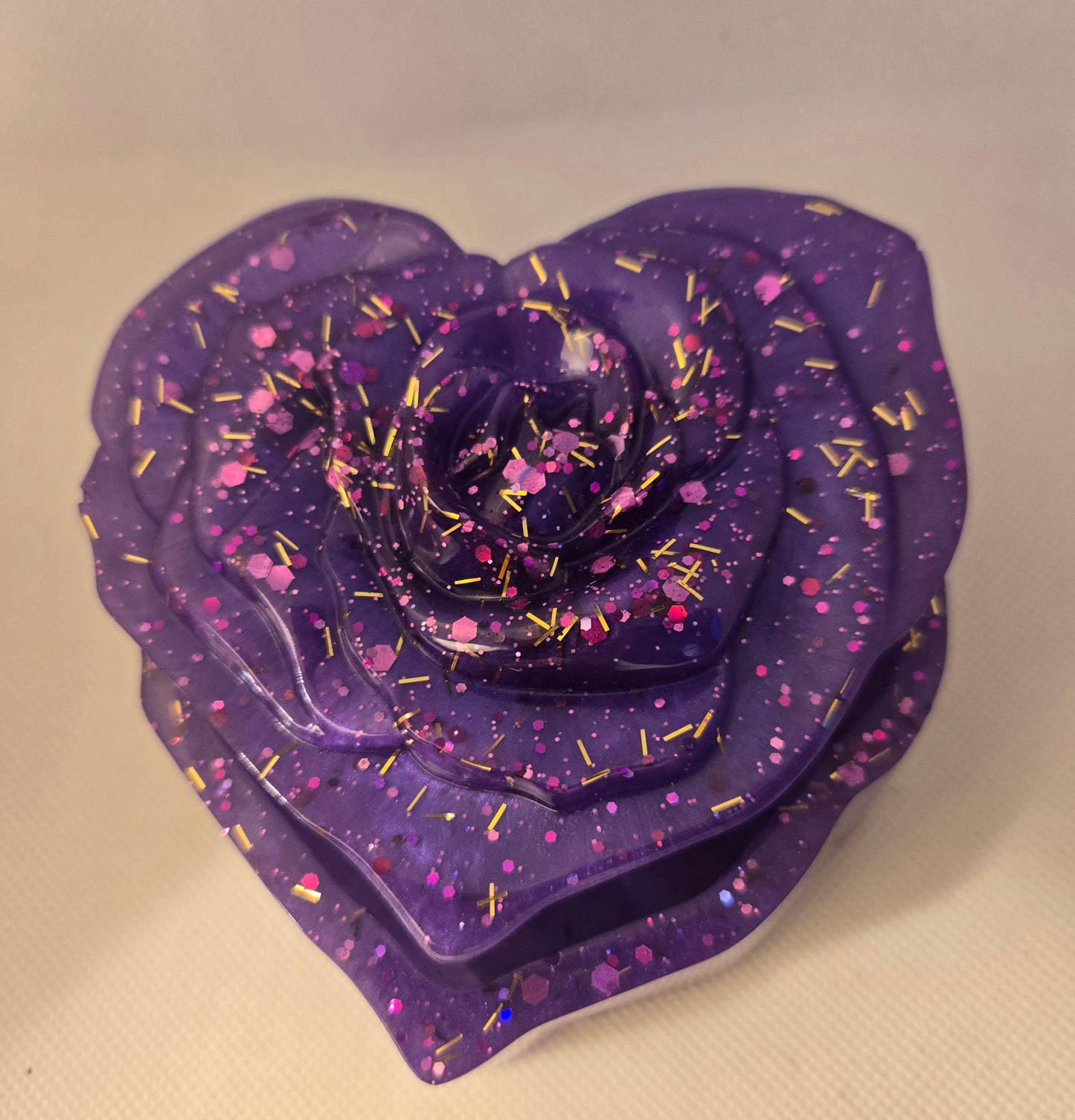 PURPLE HEART SHAPED JEWELRY BOX 💜