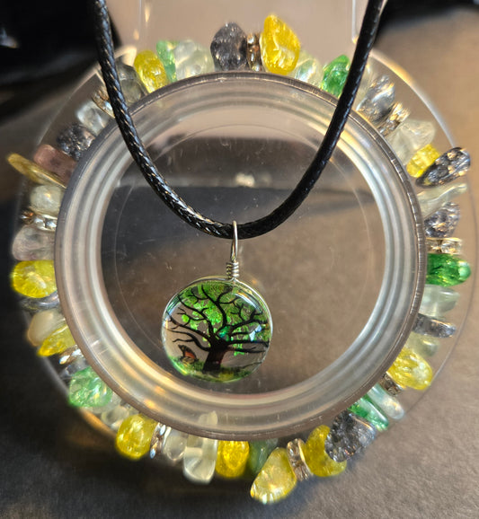 ADVENTURINE STONE BRACELET AND NECKLACE SET 💚✨️